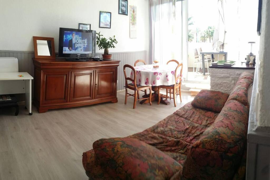 Beau T2 Climatise Avec Terrasse 100M Plage Apartment Saint-Cyprien  Bagian luar foto